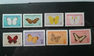 Dominican Rep #622-26, C146-48 MNH butterflies e1911.5555