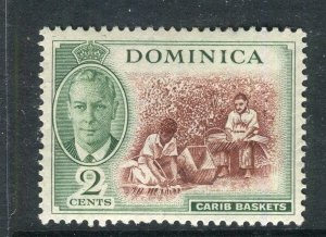 DOMINICA; 1951 early GVI Pictorial issue Mint hinged shade of 2c. value