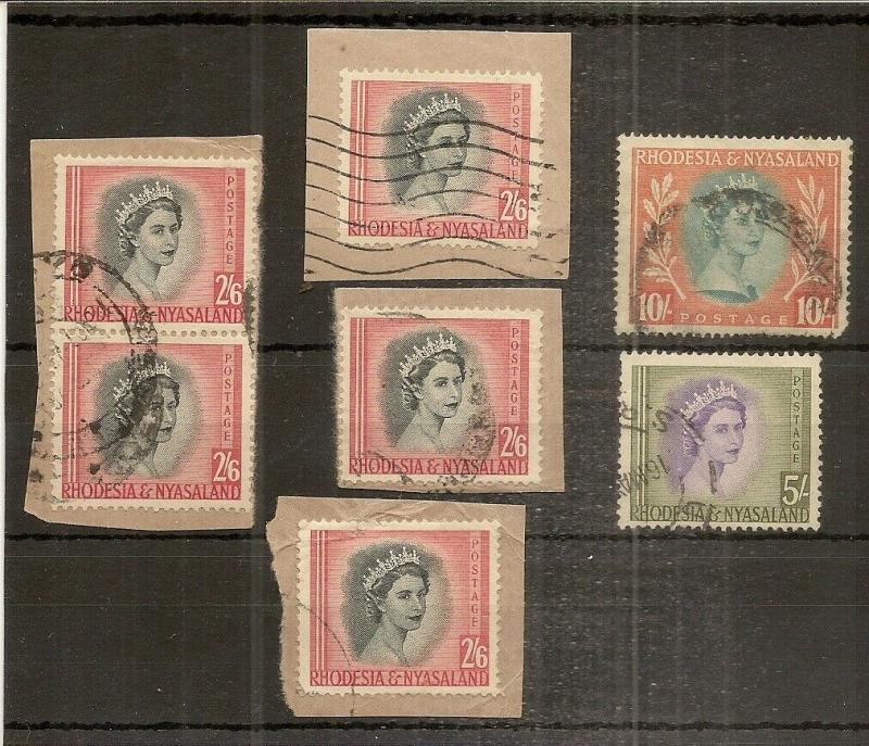 Rhodesia & Nyasaland 1954 High Values (7v)