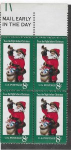 US#1472 8c Christmas-1972 Mail Early Blk of (4) MNH CV $0.60