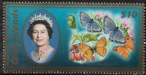 Cook Is. #1294 MNH Stamp - Queen Elizabeth II - Butterflies and Flowers