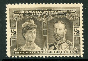 Canada 1908 Quebec Tercentenary½¢ Brown Scott #96 Blue Mint F283