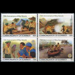 DOMINICA 1982 - Scott# 777-80 Scouting Year Set of 4 NH