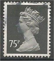 GREAT BRITAIN, Machins, 1988, used 75p black, Scott MH164