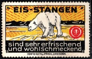 Vintage Germany Poster Stamp Ice Cream Bar Are Very Refreshing And Tasty