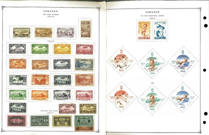 Lebanon 1924-1978 Mint & Mostly Used on 40+ Scott Int. Pages 