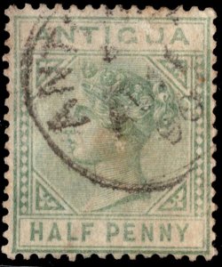 Antigua Scott 12 Unused hinged with light horizontal crease.