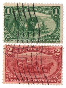 United States Scott #285,286 USED NG PH Strong color, great stamp!