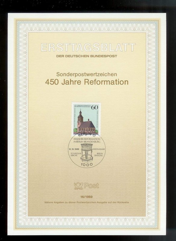 GERMANY (52) Ersttagsblatt FDC Presentation Cards