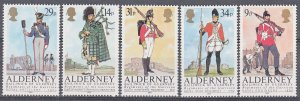 Alderney 1985 - Regiments NHM set of 5 superb Unmounted mint