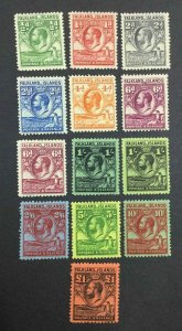 MOMEN: FALKLAND ISLANDS SG #116-126,121a,122a 1929 MINT OG H £1,200 LOT #63021