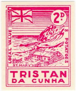 (I.B) Tristan da Cunha Postal : Local Post 2d (St Mary's)