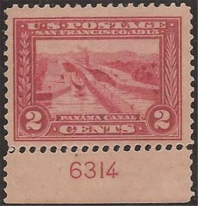 US Stamp 1913 2c Pan-Pacific Perf 12 Plate # Single VF NH Scott #398