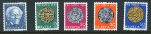 Switzerland B334-B338 MNH 1964