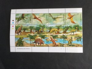 Guyana 1993 Dinosaurs. 12- UMM stamps.