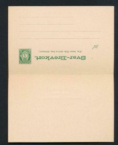 NORWAY Mi. P46 POSTAL STATIONERY POSTAL CARD 5+5 PAID REPLY