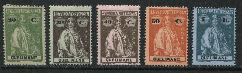 Quelimane 1914 Ceres 5 stamps to 1 E mint o.g. hinged