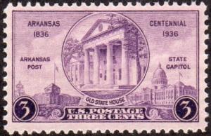 United States 782 - Mint-NH - 3c Arkansas Centenary (1936) (cv $0.35)