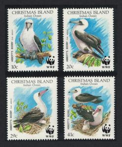 Christmas Is. Birds WWF Abbott's Booby 4v SG#303-306 SC#270-273 MI#303-306