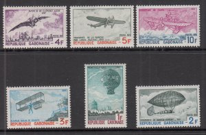 Gabon 311-316 Aviation MNH VF