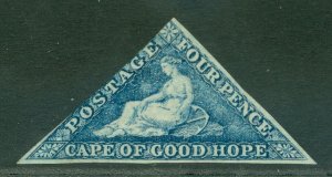 Sg 4a Cape De Bon Hope 1855-8. 4d Bleu. Un Frais Mint Exemple Sans Gomme 