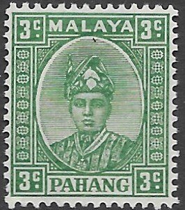 Malaysia- Pahang - 30A   1941  3c  fine mint - hinged