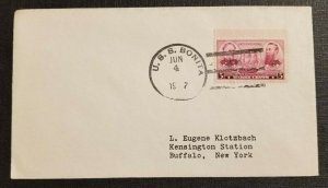 1937 Last Day Cover US Navy USS Bonita SS 165 Buffalo New York