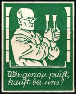 Vintage German Advertising Poster Stamp If You Check Carefully, You Buy From Us!