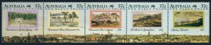 Australia 1031 ae strip, MNH. Mi 1106-1110. Australia-200, 1888.The Early Years.