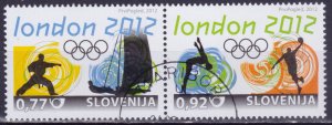 Slovenia, 2012, Olympic Games - London, Mi#960-1, used/cto