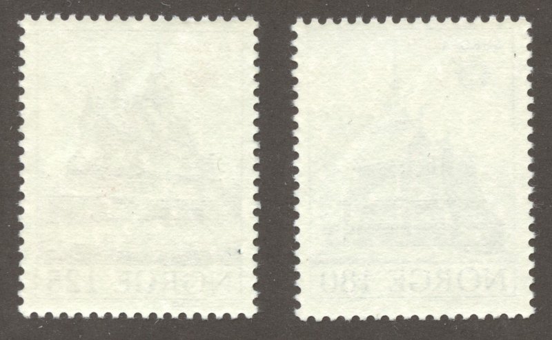 Norway Scott 727-28 MNHOG - 1978 Churches Issue - SCV $2.25