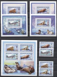 Chad Sea Animals 2012 MNH