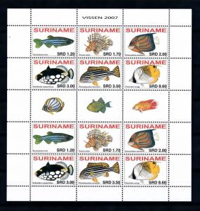 [SUV1467] Surinam Suriname 2007 Fish Fisch Poisson Miniature Sheet with tab MNH