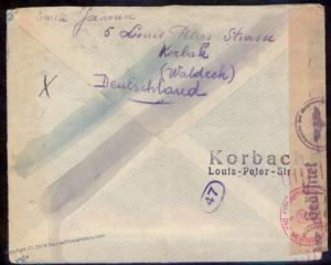 Germany 1943 Gemeinschaftslager Korbach Labor Camp Belgium Cover 89475