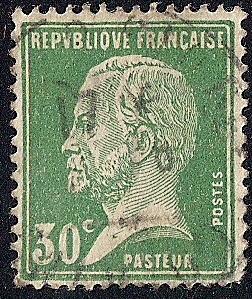 France #189 30C Louis Pasteur Green Stamp used F