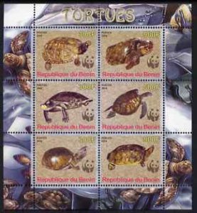 BENIN - 2008 - Tortoises - Perf 6v Sheet - MNH - Private Issue