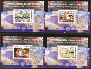 Georgia 2005 50 Years of Europa CEPT Stamps 4 S/S MNH