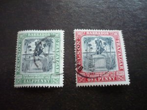 Stamps - Barbados - Scott# 103-104 - Used Part Set of 2 Stamps