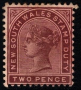 1901 New South Wales 2 Pence Queen Victoria Stamp Duty MNH