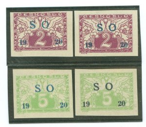 Eastern Silesia #E1/E1a/E2/E2a Unused Single (Complete Set)