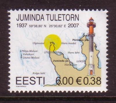 Estonia Sc564 2007 Juminda Lighthouse stamp NH