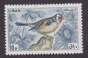 Lebanon # 435, Birds - European Goldfinch, Mint Hinged, 1/3 Cat.