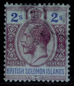 BRITISH SOLOMON ISLANDS GV SG49, 2s purple & blue/blue, FINE USED. Cat £55.