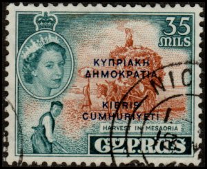 Cyprus 191 - Used - 35m Harvest in Mesaoria (Ovpt) (1960) (cv $0.70)