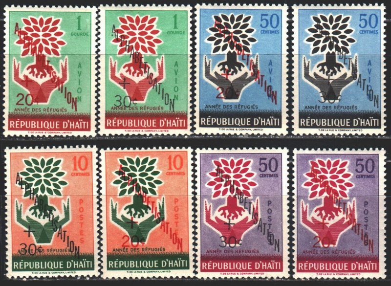 Haiti. 1960. 621-28. Year of refugee assistance, overprint. MNH.