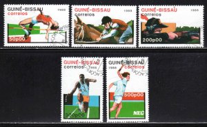 Guinea-Bissau #719-25 ~ Short Set 5 of 7 ~ Summer Olympics ~ Ucto, NH  (1988)