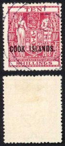 Cook Is SG120 10/- Cowan Pape Fine used Cat 200 pounds