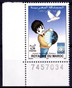 Morocco 2004 WORLD CHILDREN'S DAY BIRD 1 value Perforated Mint (NH)