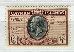 CAYMAN ISLANDS; 1930s early pictorial GV issue Mint hinges shade of 1/4d. value