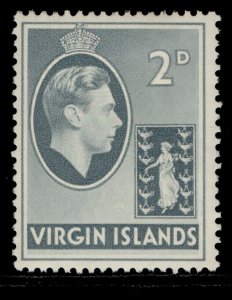 BRITISH VIRGIN ISLANDS GVI SG113, 2d grey, LH MINT. CHALKY